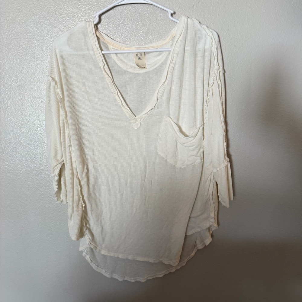 We The Free White Golden Gate Tee V-neck Women’s Small minimalist - Picture 3 of 6